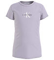 Calvin Klein T-Shirt - Mocro-Monogramm Top - Lavender Aura