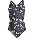 adidas Performance Swimsuit - AOP BARS SUIT G - Black