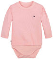 Tommy Hilfiger Bodysuit l/s - Rib - Baby Tommy - Pink Crystal