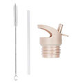 A Little Lovely Company Water Bottle Set - Lid/Straws/Brush