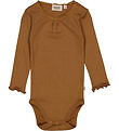 Wheat Romper l/s - Rib - Caramel