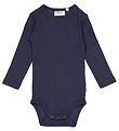 Wheat Romper l/s - Rib - Midnight