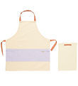 Kids Concept Apron w. Tea towel - White/Purple
