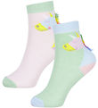 Stella McCartney Kids Socks - 2-Pack - Pink/Green w. Fringes
