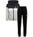 adidas Performance Sweat Set - Cardigan/Trousers - Black/White/G