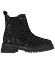 Angulus Boots - Black/Black Glitter