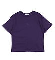 Calvin Klein T-Shirt - CK Logo Boxy - Purple Samt