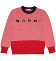 Marni Bluse - Wolle - Koralle/Rot m. Navy