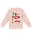 Stella McCartney Kids Collegegenser - Pulverrosa m. Trykk