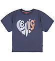 Levis Kids Stuttermabolur - Oversized - Króna Blue M. Hjarta