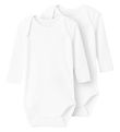 Name It Romper l/s - NbfLichaam - 2-pack - Bright White