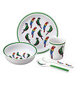 Petit Jour Paris Bestek-Set - 5 Onderdelen - Melamine - Papegaai