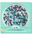 Djeco Beads - 1000 pcs - Alphabet - Silver