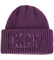 DKNY Bonnet - Tricot - Violet av. Tissu-ponge