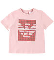 Emporio Armani T-shirt - Pink/Red w. Sequins