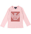 Emporio Armani Blouse - Roze/Rood m. Pailletten