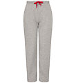 Sofie Schnoor Girls Sweatpants - Grey Melange w. Red