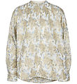 Sofie Schnoor Girls Shirt blouse - White/Light Blue w. Gold