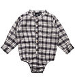 Petit by Sofie Schnoor Shirt Bodysuit l/s - Grey Check