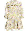 Petit Town Sofie Schnoor Corduroy Dress - Cream/Yellow w. Flower