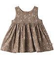 Wheat Kleid - Pinafore Wrinkles - Cocoa Brown Blumen