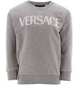 Versace Sweatshirt - Grey Melange w. White