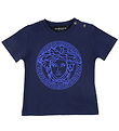 Versace T-Shirt - Marine av. Bleu