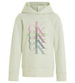 Calvin Klein Hoodie - Monogram Repeat - Canary Green w. Print