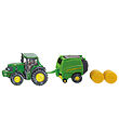 Siku Traktor - JD Traktor m. Rundballenpresse
