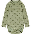 Hummel Romper l/s - Wol - hmlBambo - Olie Green