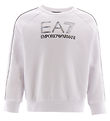 EA7 Sweatshirt - White w. Silver