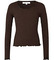 Rosemunde Trja - Silke/Bomull - Rib - Black Brown