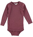 Joha Bodysuit l/s - Wool - Bordeaux