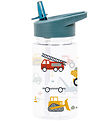 A Little Lovely Company Water Bottle w. Straws - 450 mL - Vehicl