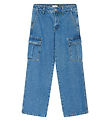 Jeans Grunt - Pantalon cargo taille basse Worki - Authentic Blue