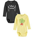 Mini Rodini Bodysuits l/s - Gastronomic - 2-Pack - Multi