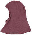 Joha Balaclava - Rib - Wool/Silk - 2-layer - Bordeaux