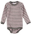 Joha Bodysuit l/s - Wool - Grey/Pink