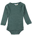 Joha Romper l/s - Rib - Wol/Zijde - Donker Groen