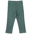 Joha Leggings - Rib - Wool/Silk - Dark Green