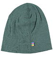 Joha Beanie - Rib - Wool/Silk - 2-layer - Dark Green