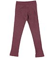 Joha Leggings - Rib - Wolle/Seide - Bordeaux