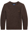 Polo Ralph Lauren Blouse - Wool - Brown w. Flops