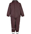 Mikk-Line Regenkleidung m. Fleece/Trger - PU - Huckleberry