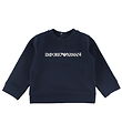 Sweat-shirt Emporio Armani - Marine av. Blanc