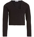 Calvin Klein Blouse - Cropped - Rib - Black