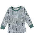 Joha Blouse - Wool/Cotton - Dark Green w. Zebra