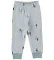 Joha Leggings - Wool/Cotton - Dusty Green w. Geese