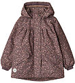 Wheat Winter Coat - Mimmi Tech - Eggplant Buttercups