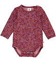 Msli Bodysuit l/s - Petit Blossom - Fig/Boysenberry/Berry Red